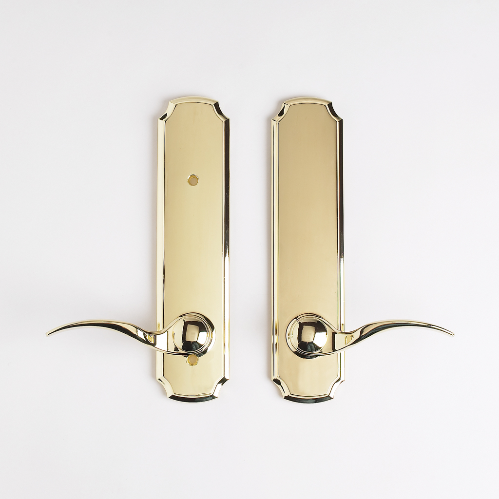 Simply Elegant 250-124 Sliding Door Lockset Bright Brass GPI Group 